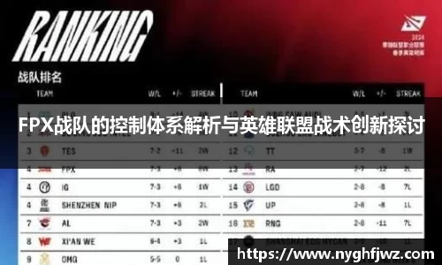FPX战队的控制体系解析与英雄联盟战术创新探讨